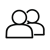 outline bold icon two people